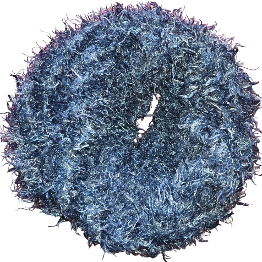 Magic Scarf Like Denim Blue Winter Wear Fluffy 52" x 4"